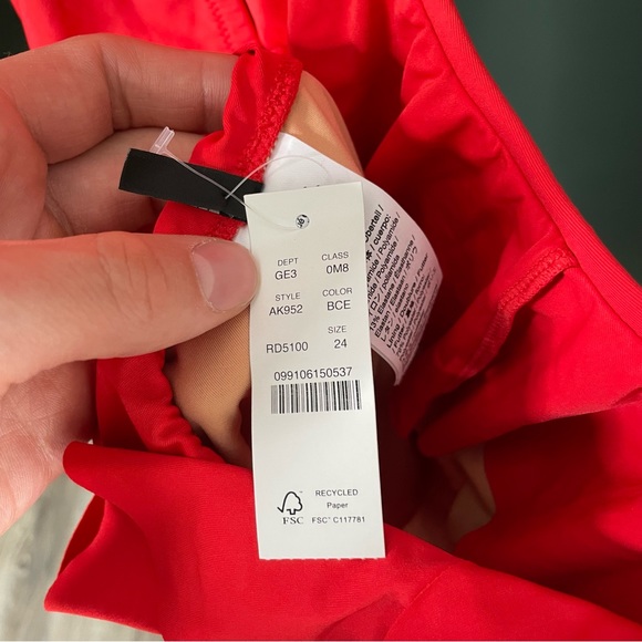 NWT J. Crew Ruffle scoopback one-piece swimsuit AK952 Size 24 - Picture 6 of 7